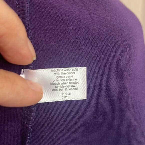 Lane Bryant Deep Purple Long Sleeve Round Neck T-Shirt ~ Size 18 / 20 - Picture 7 of 7